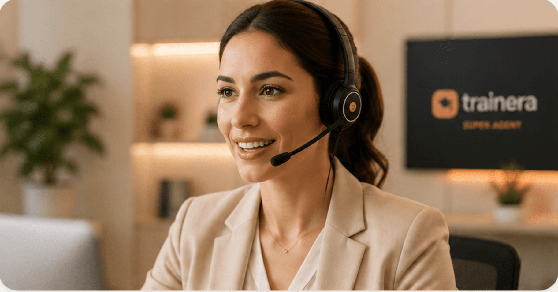 A Trainera super agent on a live call